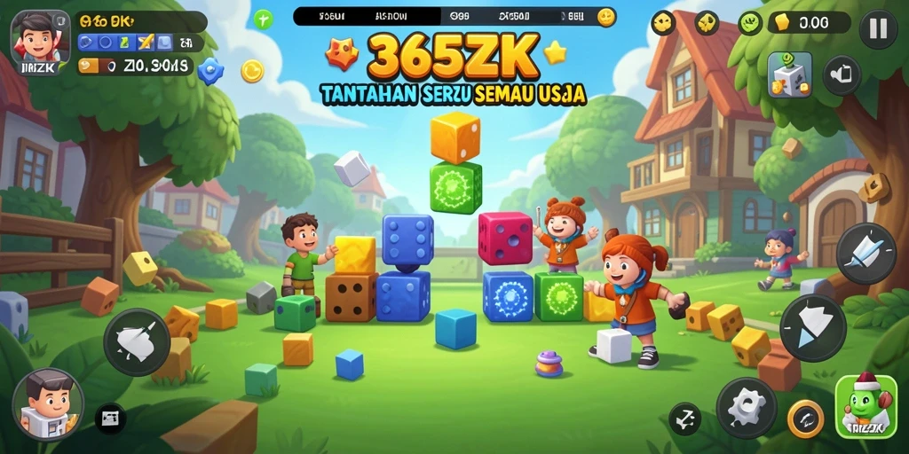 Tampilan gameplay seru dari 365ZK dengan teka-teki menantang.
