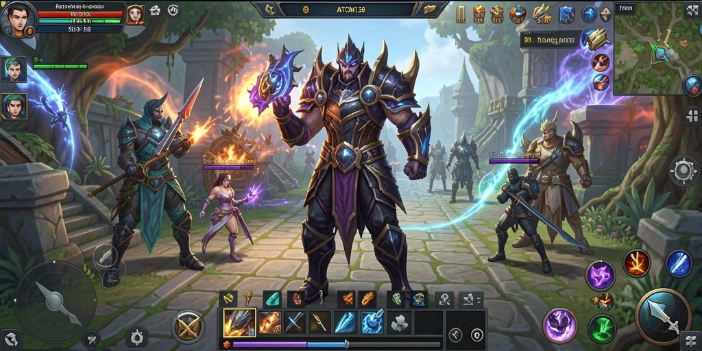 Tampilan gameplay seru dalam ATOM138, petualangan MMORPG menyenangkan.
