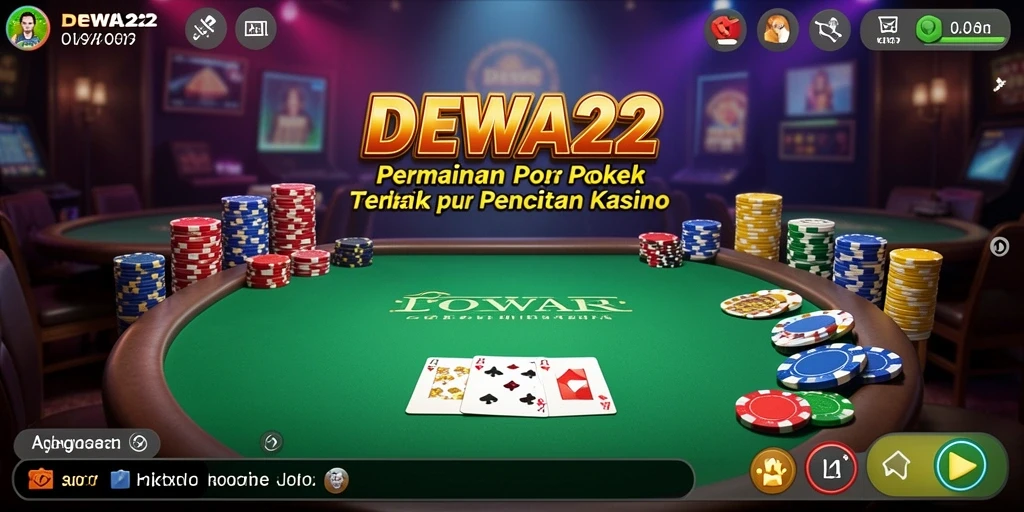 Tampilan gameplay DEWA22 yang menegangkan dalam permainan Poker.