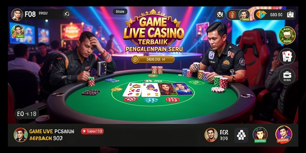 Tampilan gameplay seru dalam aplikasi Live Casino FO8.