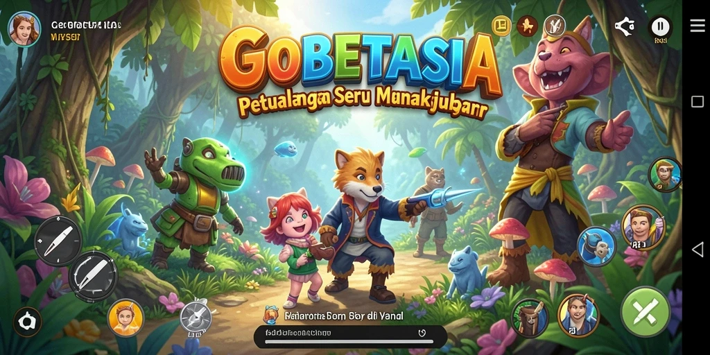Gameplay menarik dari GOBETASIA saat pemain menjelajahi dunia fantasi.
