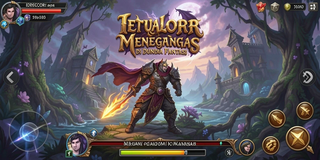 Tampilan gameplay IDNSCORE dengan petualangan mendebarkan.
