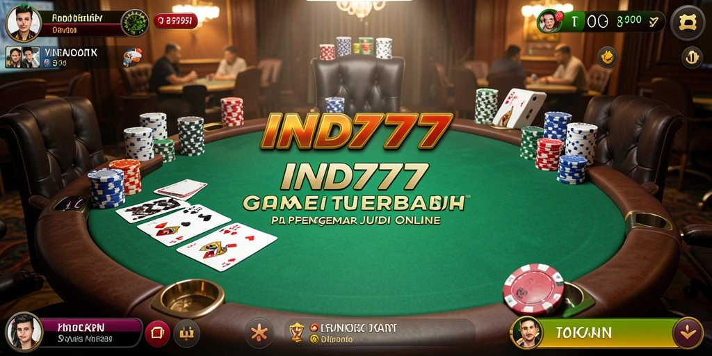 Tampilan screenshot IND777 yang menunjukkan aksi seru dalam permainan Poker.