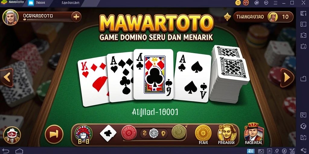 Screenshot gameplay MAWARTOTO menunjukkan momen bermain domino yang seru.