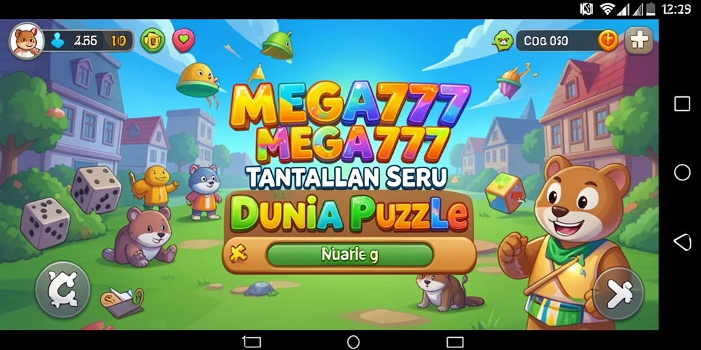 Tampilan menarik gameplay MEGA777 dengan berbagai level Puzzle yang menantang.