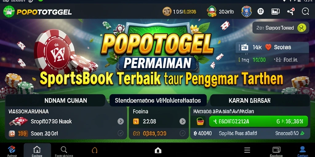 Tampilan gameplay menakjubkan dari aplikasi Sportsbook POPOTOGEL.