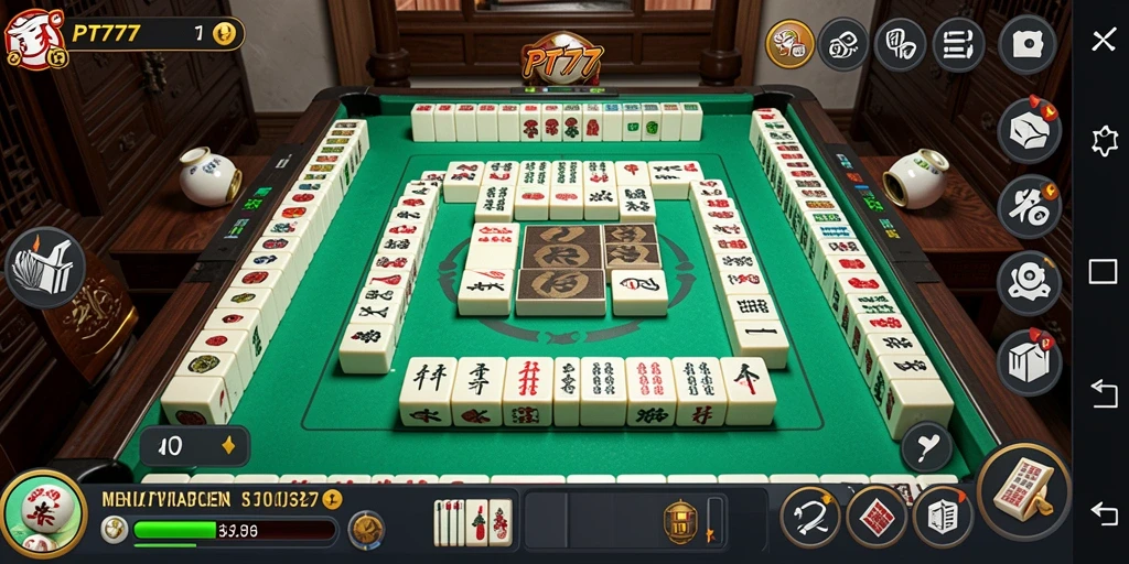 Menampilkan gameplay seru dari permainan Mahjong di PT777.