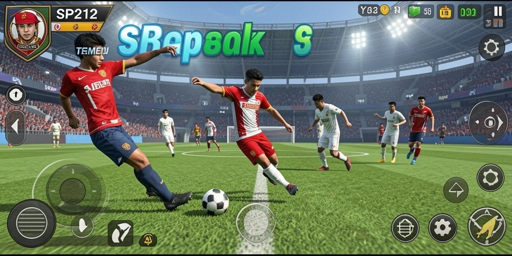Tangkapan layar gameplay SP212 yang menampilkan aksi menyerang di lapangan.